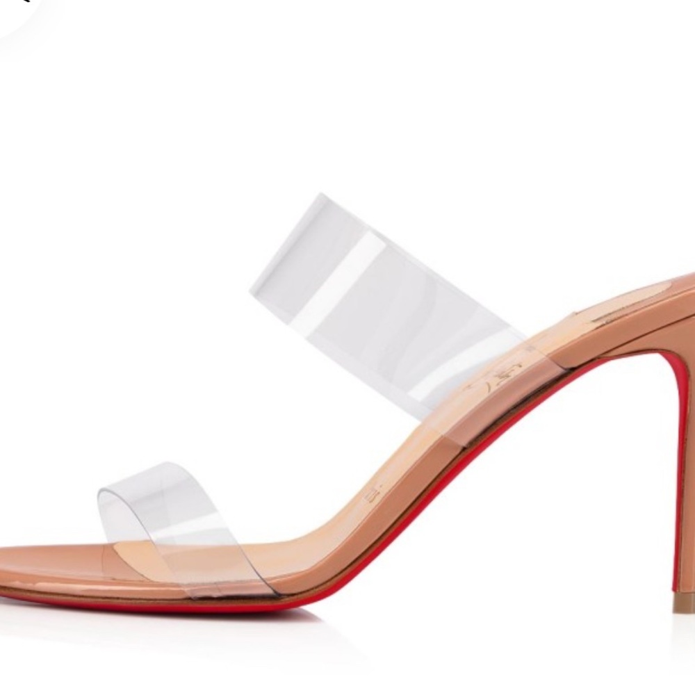 Christian Louboutin Clear and Red Heels